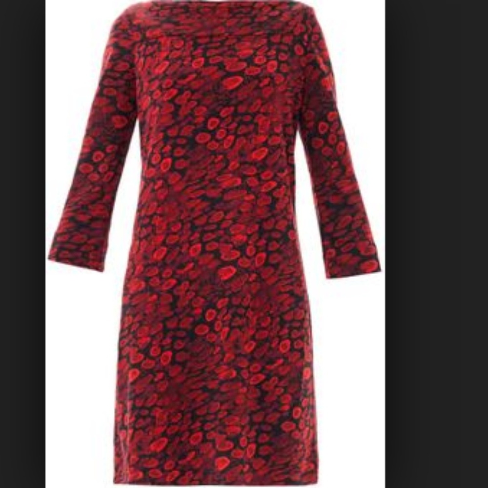 Diane Von Furstenberg Ruri Silk Shift Dress Red - Picture 2 of 7